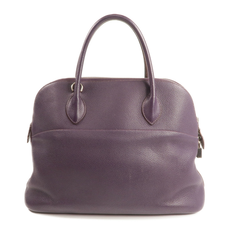 HERMES Clemence皮革Bolide 37手挽袋Raisin-1