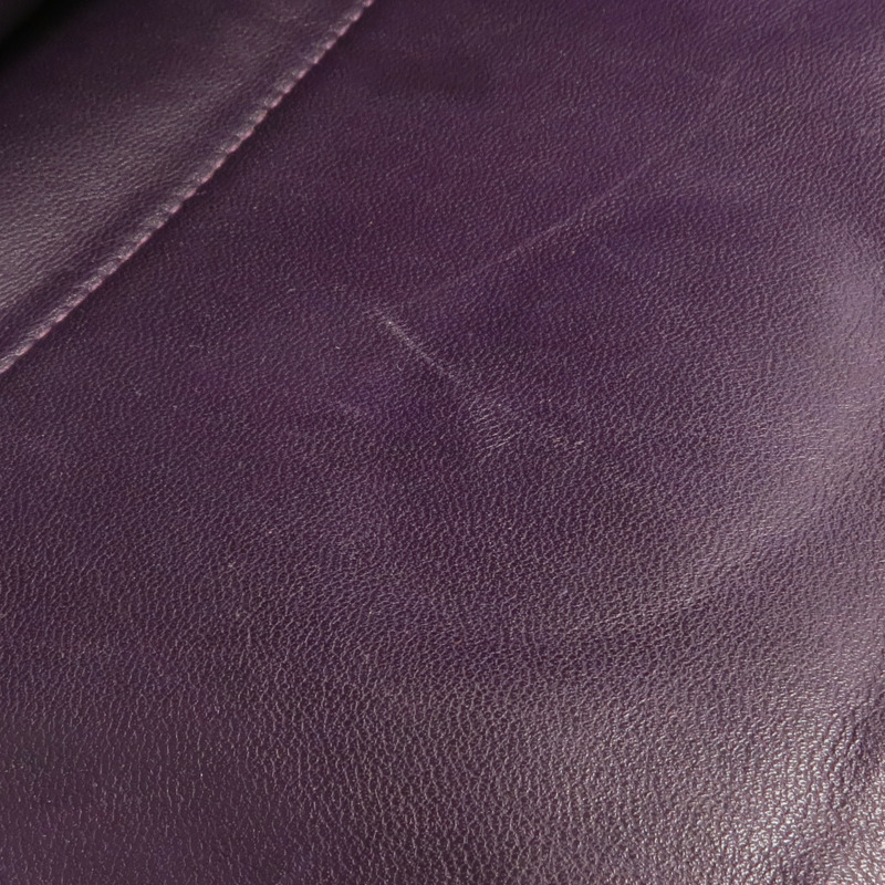 HERMES Clemence皮革Bolide 37手挽袋Raisin-9