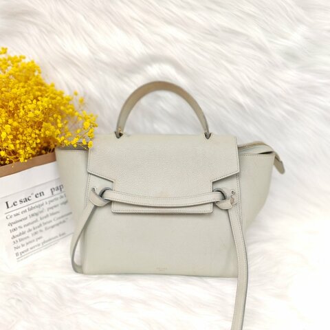 CELINE Belt 鯰魚包 淺綠色 牛皮 NANO