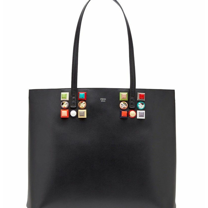 FENDI Fendi Petite 8BH335SGR Toi Et Moi 鉚釘拉桿包-7