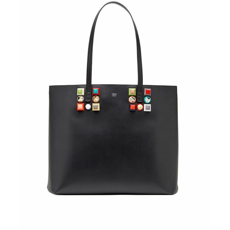 FENDI Fendi Petite 8BH335SGR Toi Et Moi 鉚釘拉桿包-9