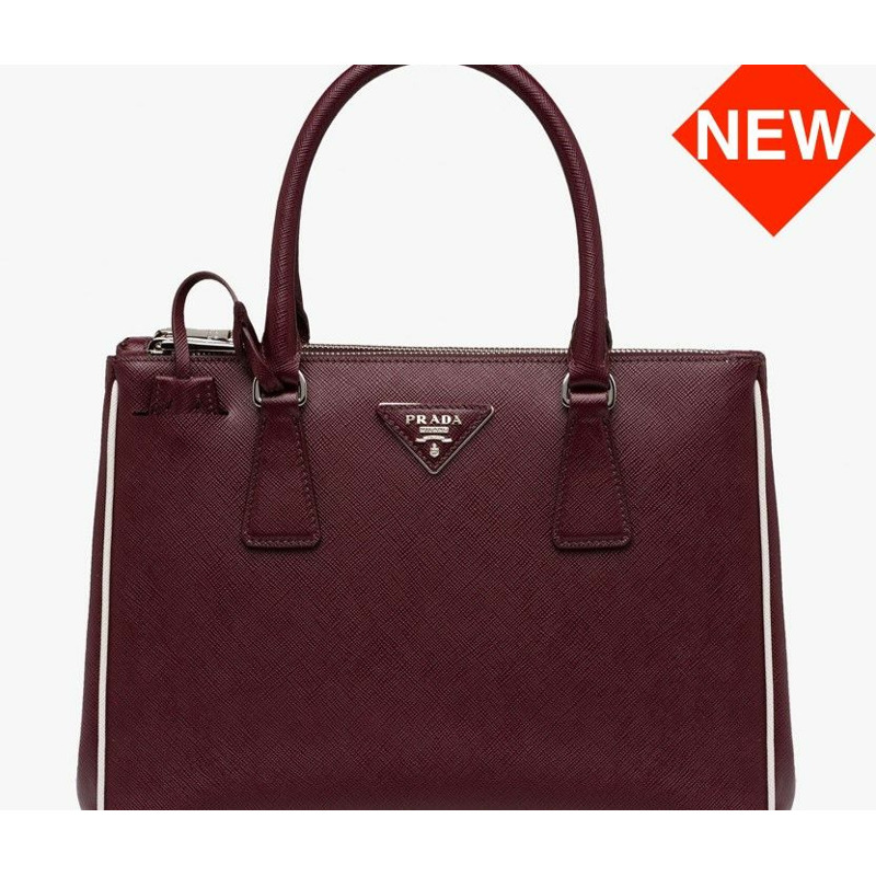 PRADA Saffiano Lux 雙拉鍊包 1BA863 NZV-0