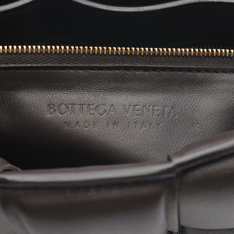 BOTTEGA VENETA 鏈條卡附單肩斜背包，棕色皮革，二手-3