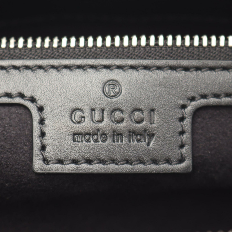 GUCCI Petit GG 鏈條單肩斜背包 745911 黑色皮革 二手 女士-3