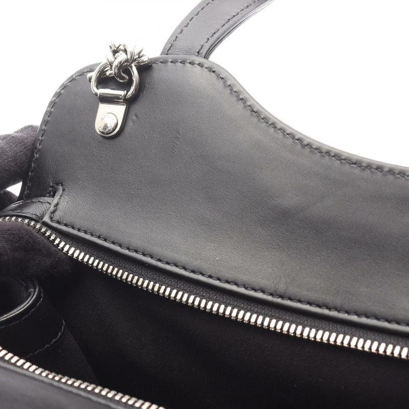 GUCCI Petit GG 鏈條單肩斜背包 745911 黑色皮革 二手 女士-6