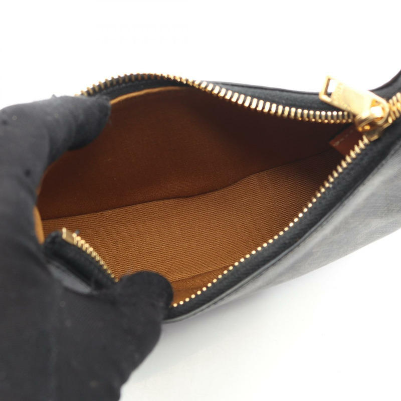 CELINE AVA Mini Ava Triomphe 手提包 10I60 2DS1 帆布皮革 黑色 棕色 二手-2