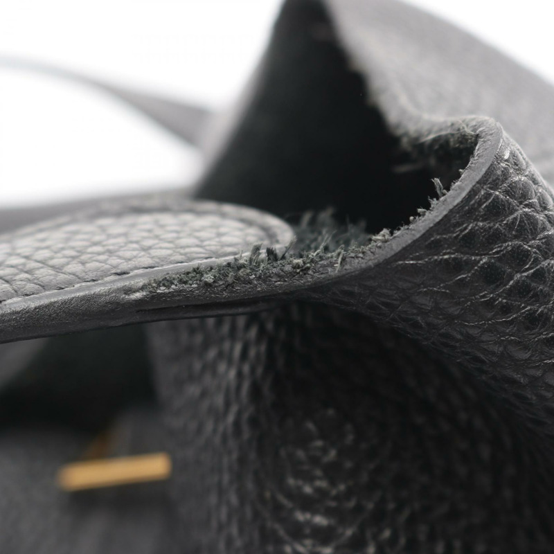 愛馬仕 Picotin Lock MM 托特水桶包 Y Clemence 皮革黑金色五金二手-9