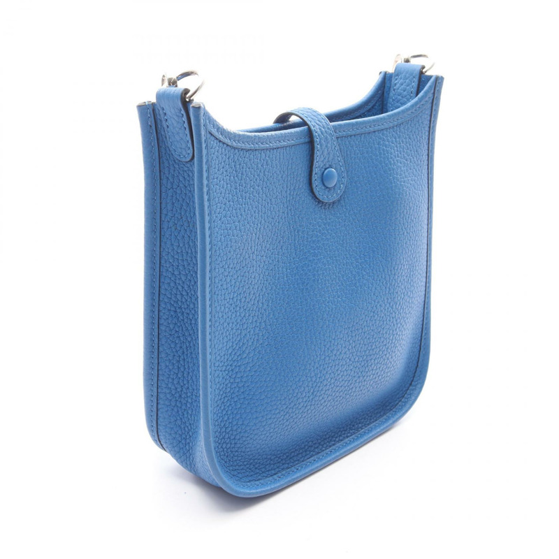 愛馬仕 Evelyne Amazon TPM 單肩斜背包，U Clemence 皮革，藍色 SHW-1