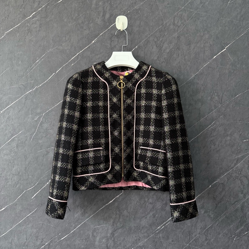 gucci金絲格紋外套38碼，成色新沒穿幾次-0