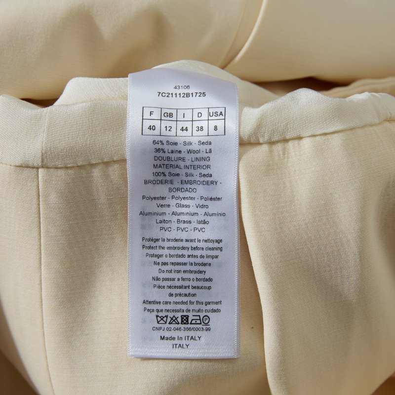 ❤️ DIOR 華麗胸針 超顯氣質 無袖 米色連衣裙-7