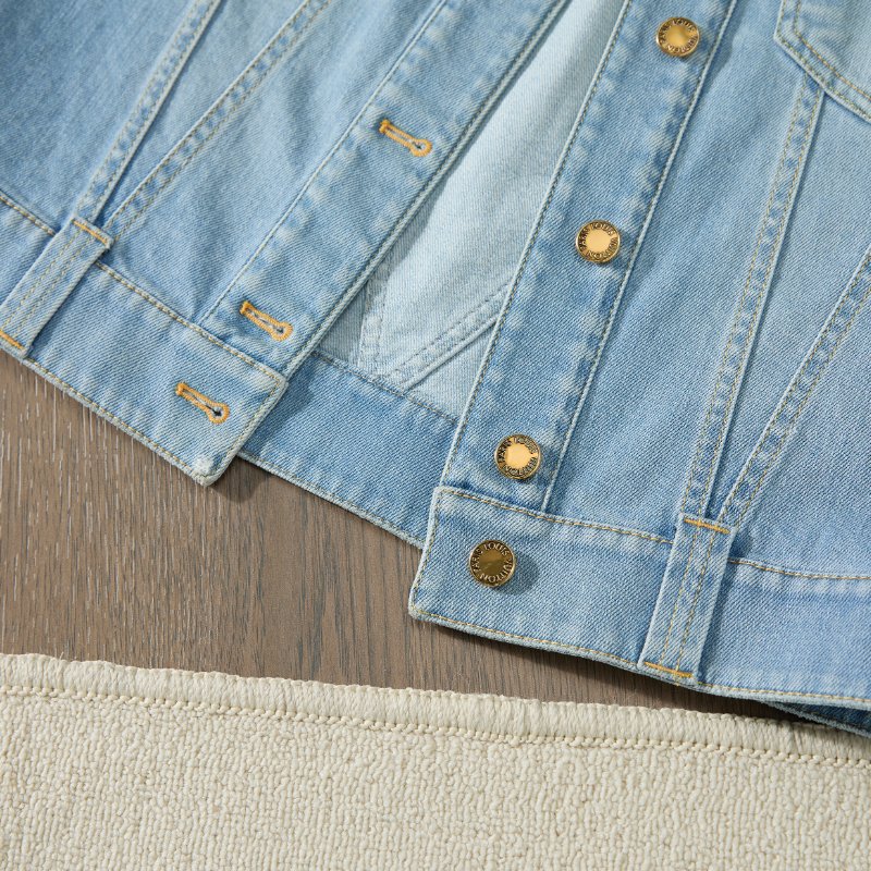 ❤️ LV 百搭款式 牛仔外套 精緻紐扣-4