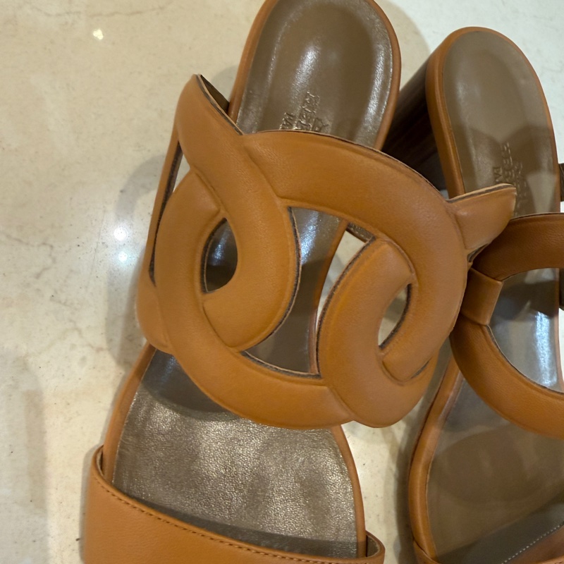 Hermes 超美豬鼻子跟拖鞋39-2