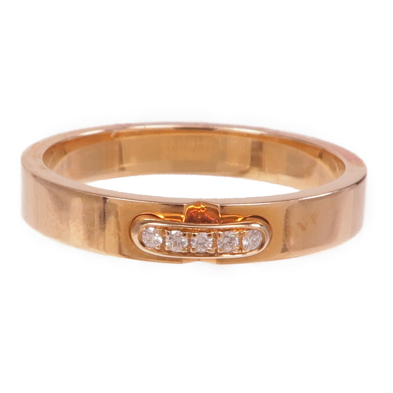 Chaumet 18K玫瑰金Liens Evidence鑽石戒指Chaumet#49/US#5-0