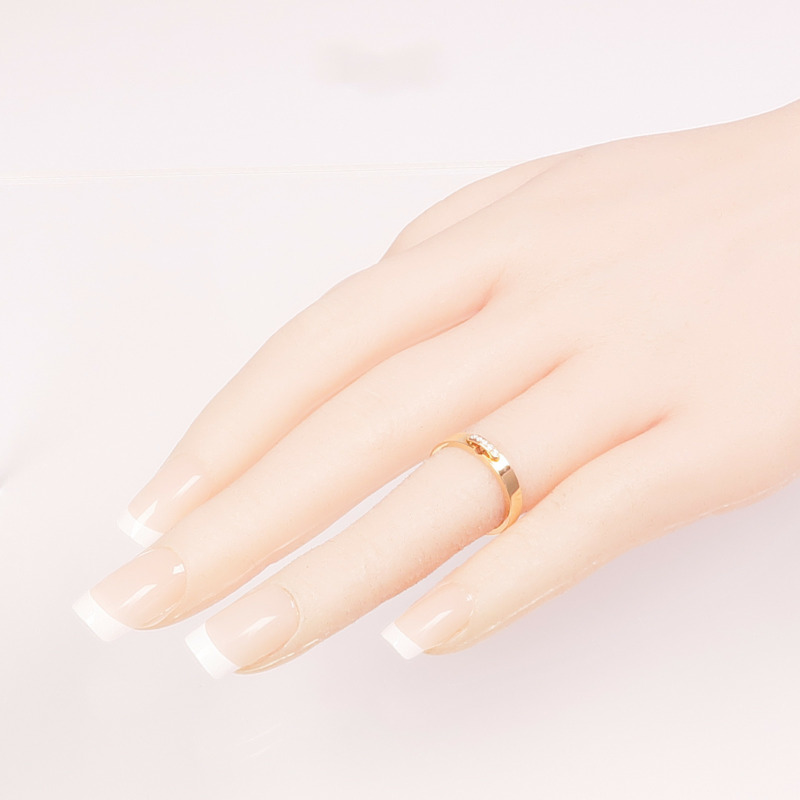 Chaumet 18K玫瑰金Liens Evidence鑽石戒指Chaumet#49/US#5-5