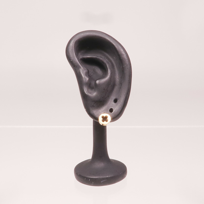 LOUIS VUITTON 18K玫瑰金Empreinte Ear Studs耳環-8