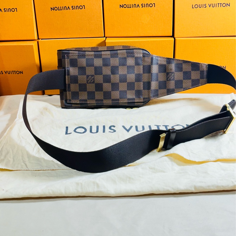✨稀有美品 LV 路易威登 棋盤格經典 腰包 胸包-9