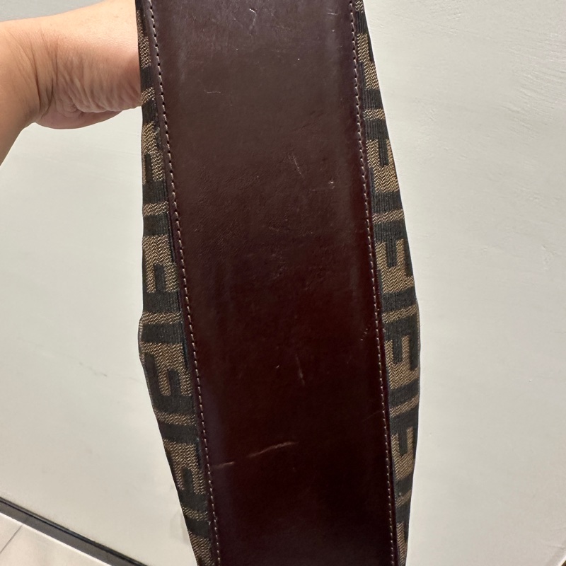 FENDI芬迪二手 2000-2010 Zucca 帆布框架手提包-2