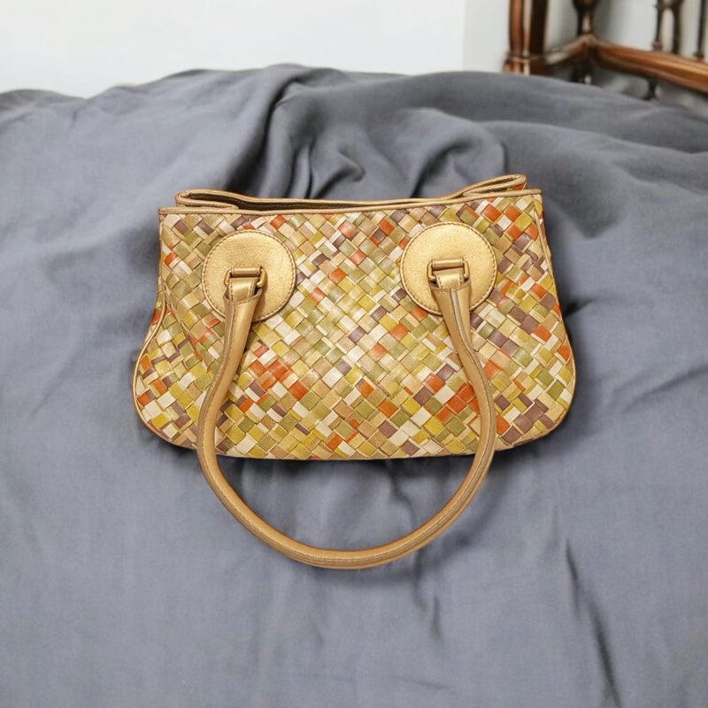 🍒Bottega Veneta Intrecciato編織皮革手提包Tomas Maier 時期/2F251225-1-2
