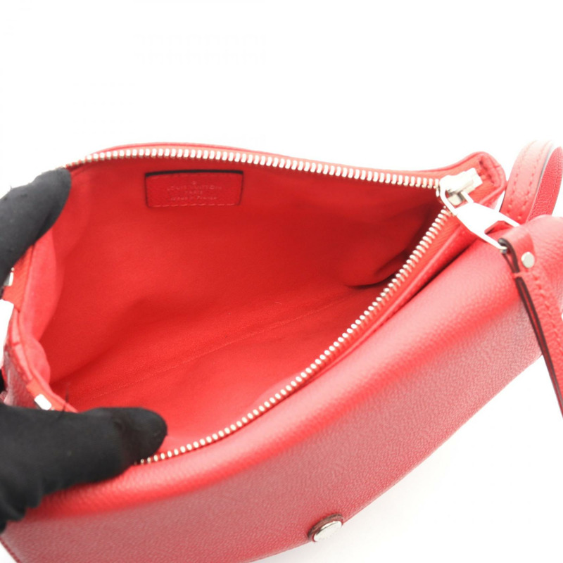 路易威登 Twice Shoulder 斜背包 M50259 Monogram Empreinte 紅色 二手-2