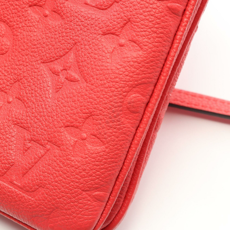 路易威登 Twice Shoulder 斜背包 M50259 Monogram Empreinte 紅色 二手-9