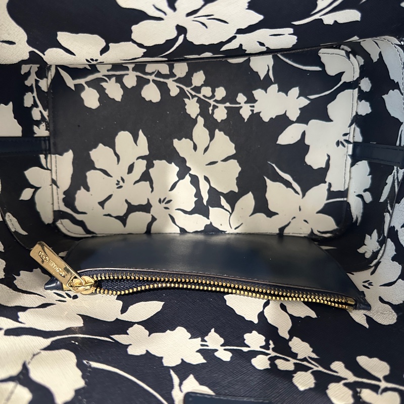 Michael Kors 兩用手提包、肩背包、商務包、斜背包,海軍藍皮革-13