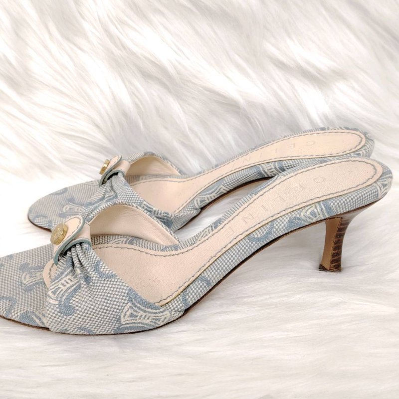 Celine 瑟琳 淺藍色 涼鞋 35碼-3
