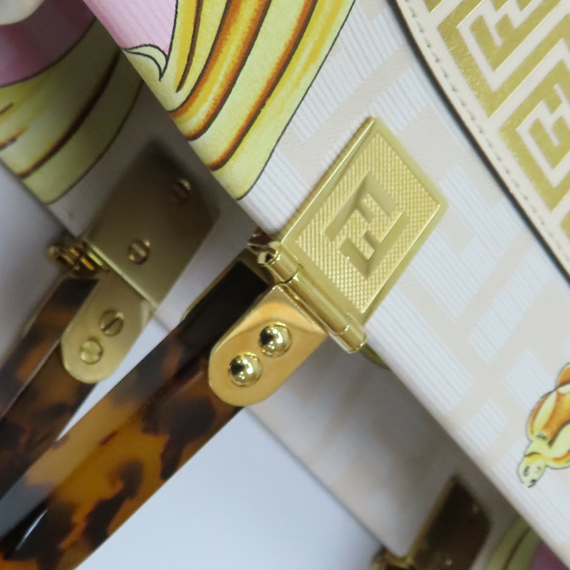 米白色 牛皮 Sunshine Medium VERSACE聯名 手提包 8BH386【FENDI 芬迪】 8BH386-10