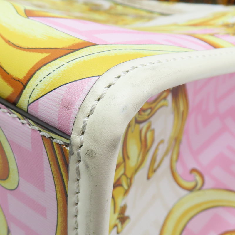 米白色 牛皮 Sunshine Medium VERSACE聯名 手提包 8BH386【FENDI 芬迪】 8BH386-14