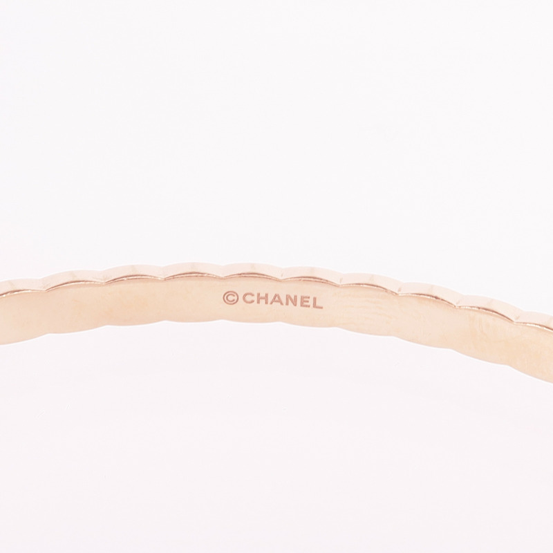 CHANEL 18K玫瑰金Coco Crush Bangle鑽石手鐲-4
