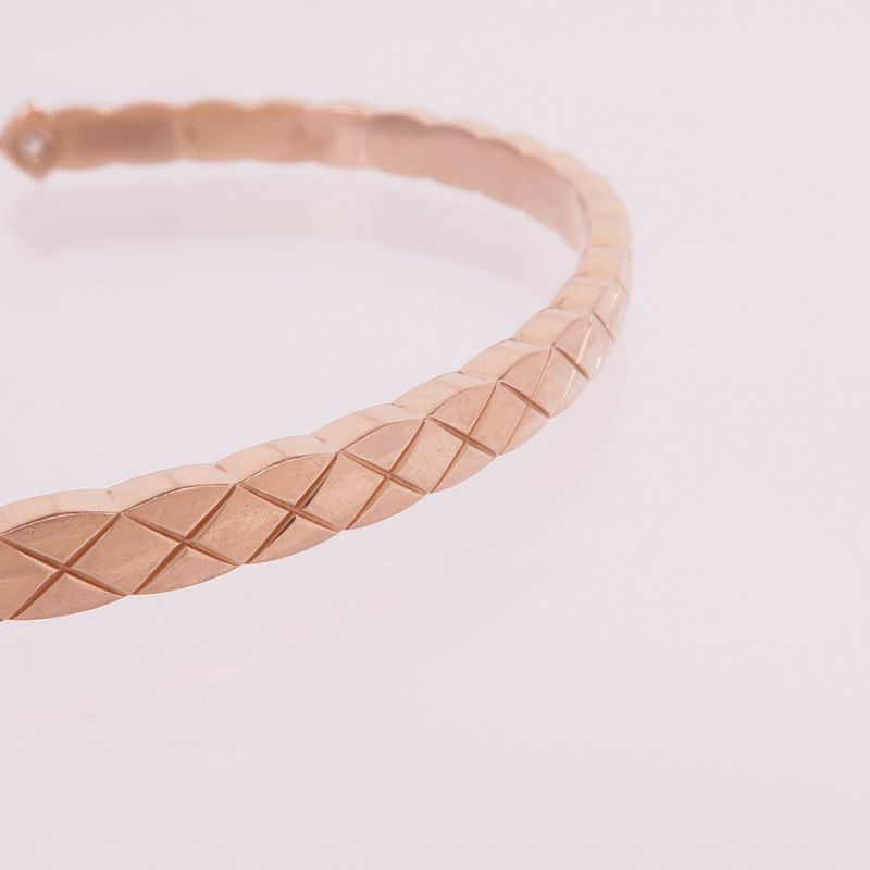 CHANEL 18K玫瑰金Coco Crush Bangle鑽石手鐲-7