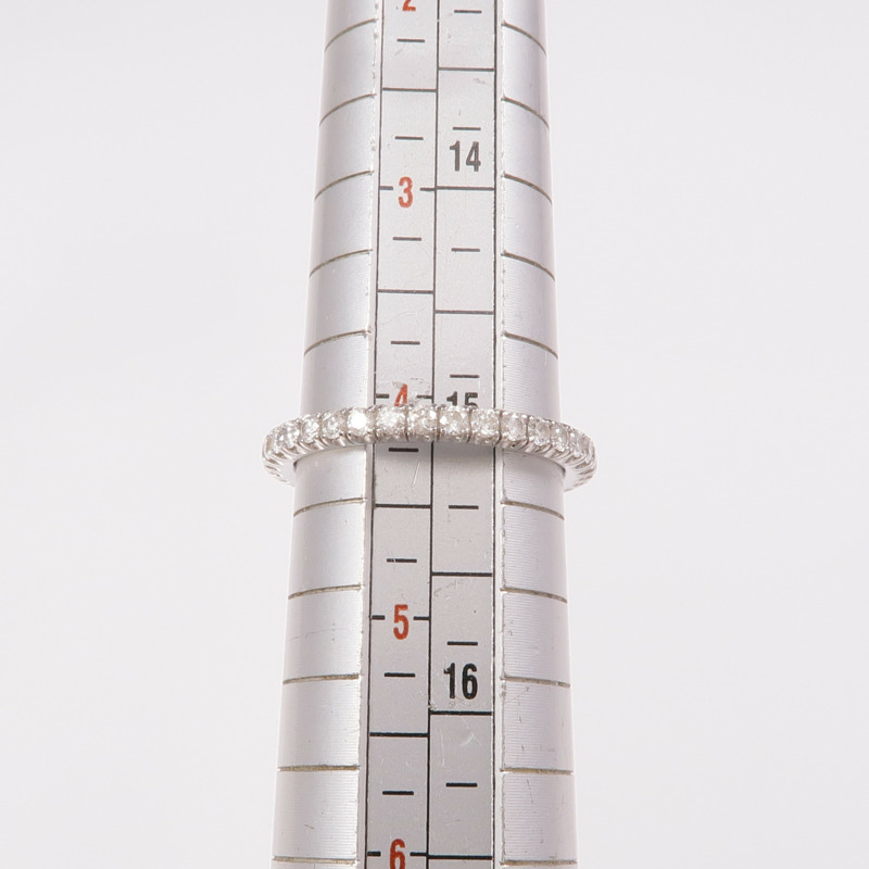 CARTIER 18K白金Etincelle Wedding Band鑽石戒指Cartier#47/US#4.25-4