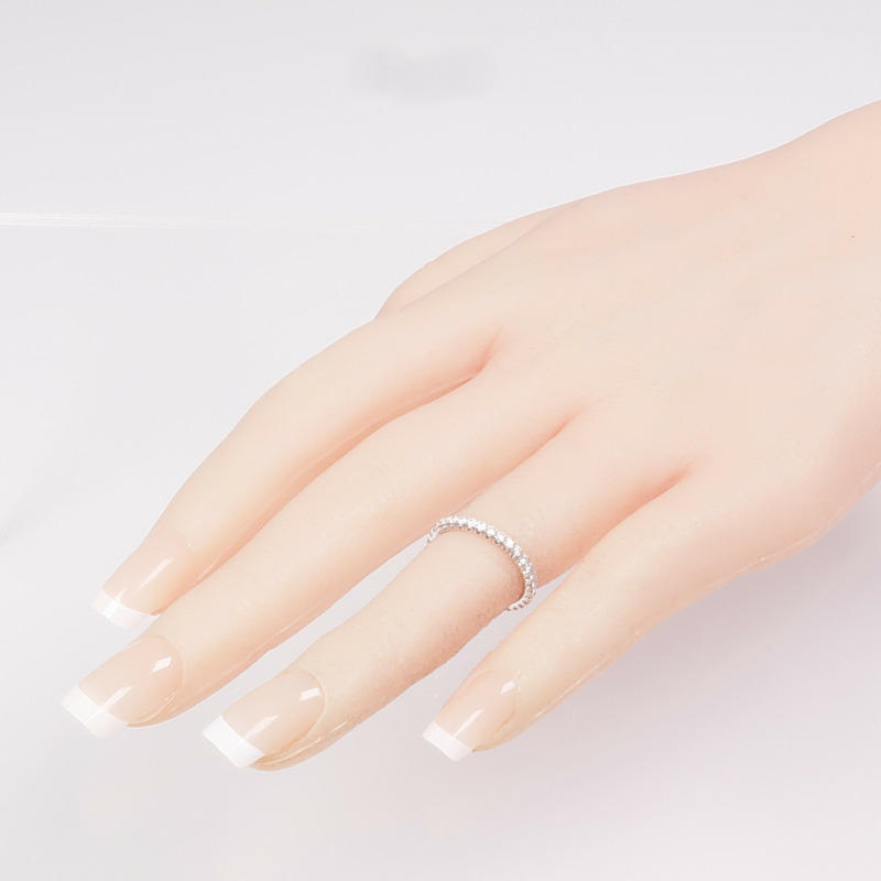 CARTIER 18K白金Etincelle Wedding Band鑽石戒指Cartier#47/US#4.25-5