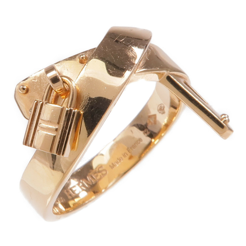 HERMES 18K玫瑰金Kelly Gavroche Ring戒指Hermes#52/US#6-0
