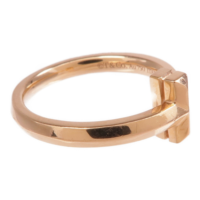 TIFFANY＆CO 18K玫瑰金T1 Ring鑽石戒指US#5-3