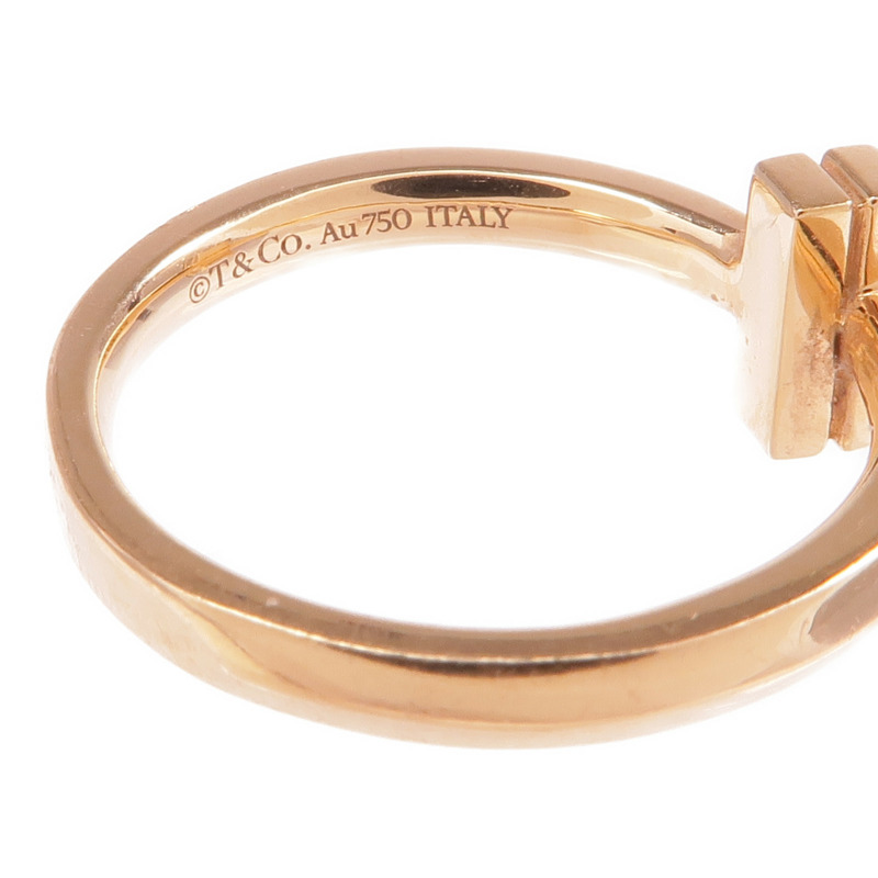 TIFFANY＆CO 18K玫瑰金T1 Ring鑽石戒指US#5-4
