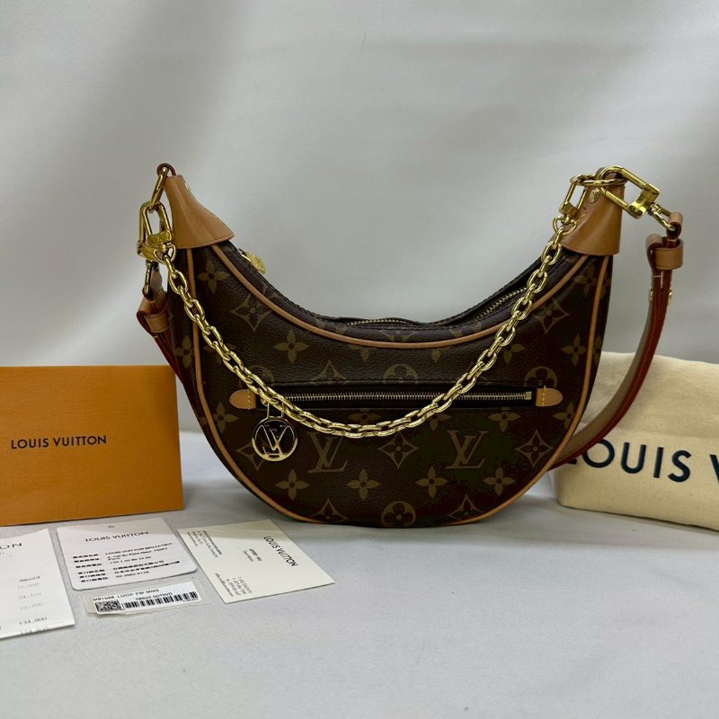 LV Loop老花月亮灣月包-0