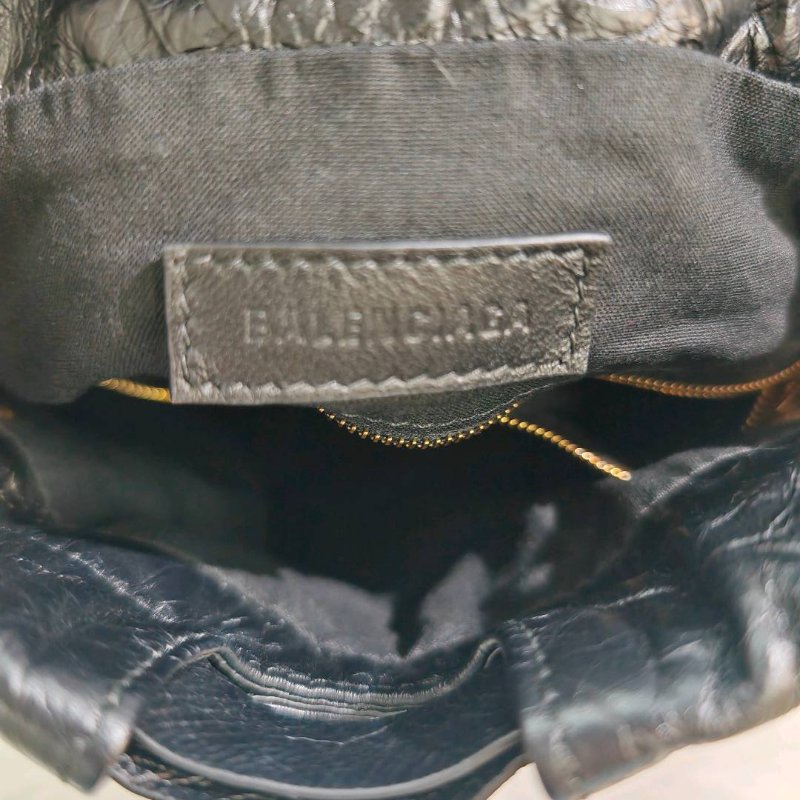 BALENCIAGA CRUSH 鏈條包 黑色 牛皮 垃圾袋-4