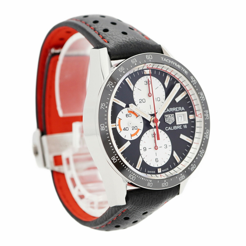 TAG Heuer 豪雅卡萊拉 CV201AP 黑色錶盤男士腕錶-3