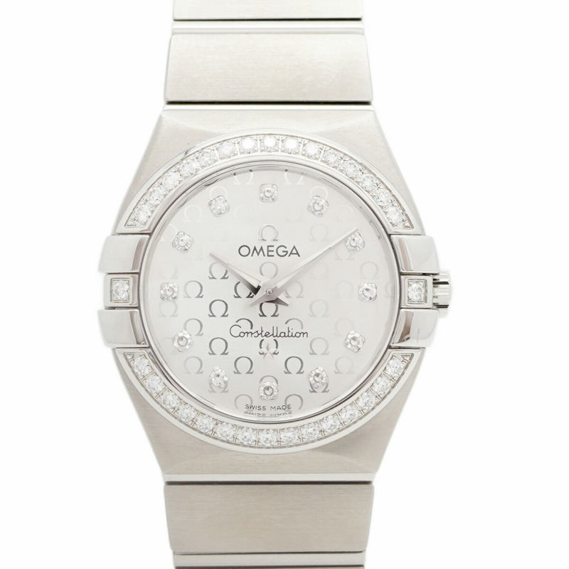 歐米茄星座系列 123.15.27.60.52.001 銀色錶盤女錶-0