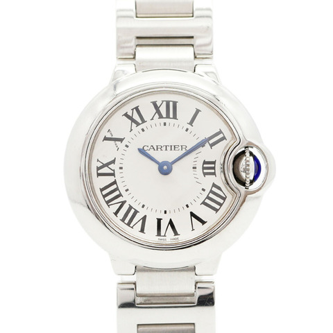 卡地亞 Ballon Bleu W69010Z4 銀色錶盤小姐腕錶