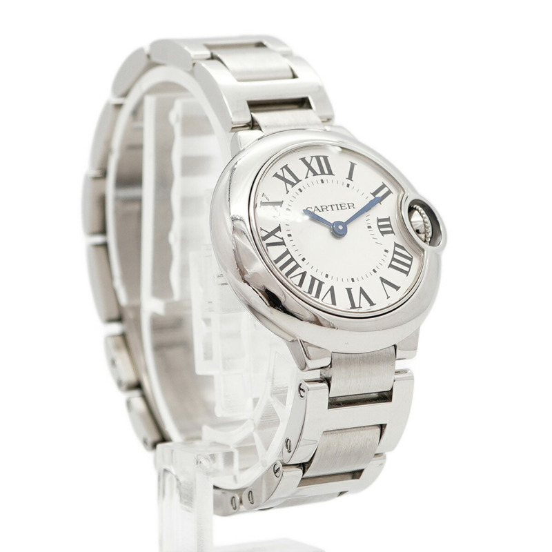 卡地亞 Ballon Bleu W69010Z4 銀色錶盤小姐腕錶-2