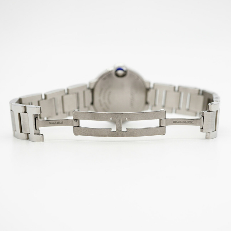 卡地亞 Ballon Bleu W69010Z4 銀色錶盤小姐腕錶-3