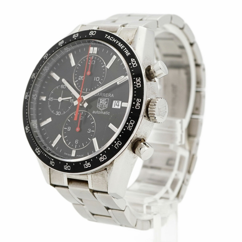 TAG Heuer Carrera CV2014 黑色錶盤男士腕錶-1