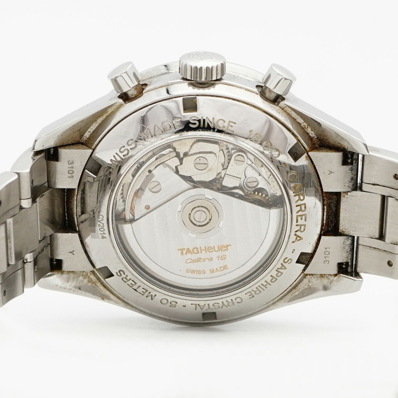 TAG Heuer Carrera CV2014 黑色錶盤男士腕錶-4