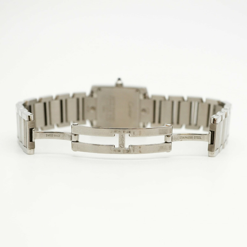 卡地亞 Tank Française SM W51008Q3 象牙色錶盤女士腕錶-3