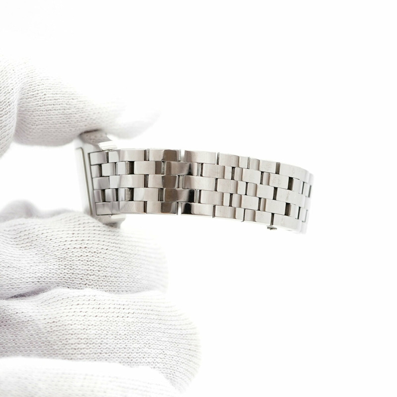 卡地亞 Santos de SM W25064Z5 象牙色錶盤女士腕錶-6