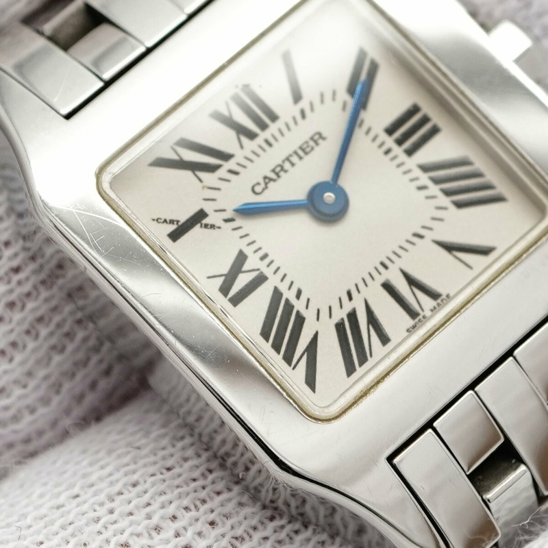 卡地亞 Santos de SM W25064Z5 象牙色錶盤女士腕錶-7