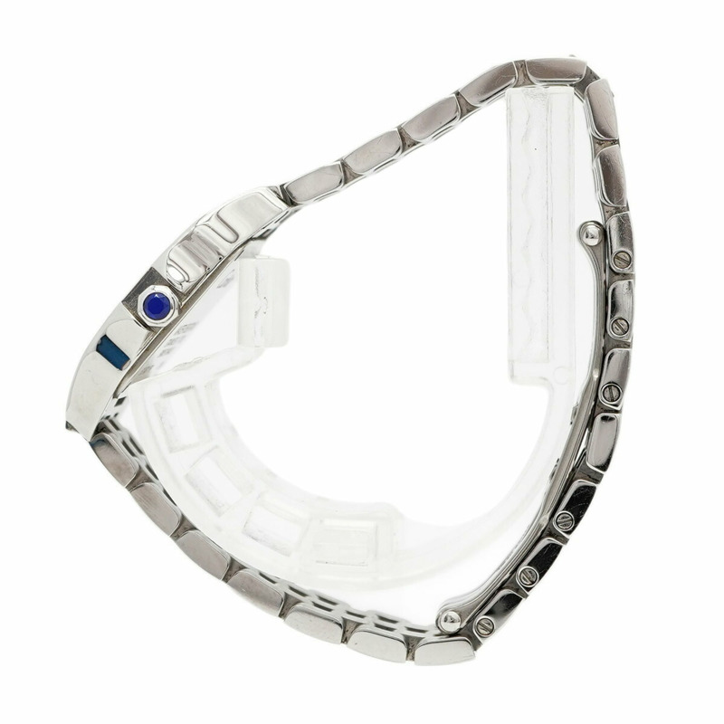 卡地亞 Santos de SM W25064Z5 象牙色錶盤女士腕錶-9