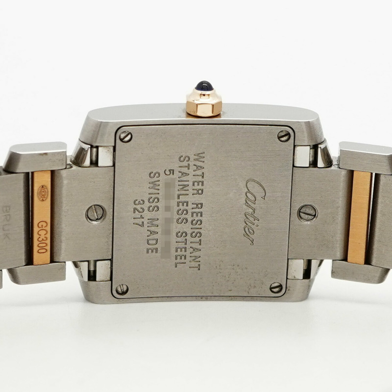 卡地亞 Tank Française SM WE110004 銀色錶盤小姐腕錶-5