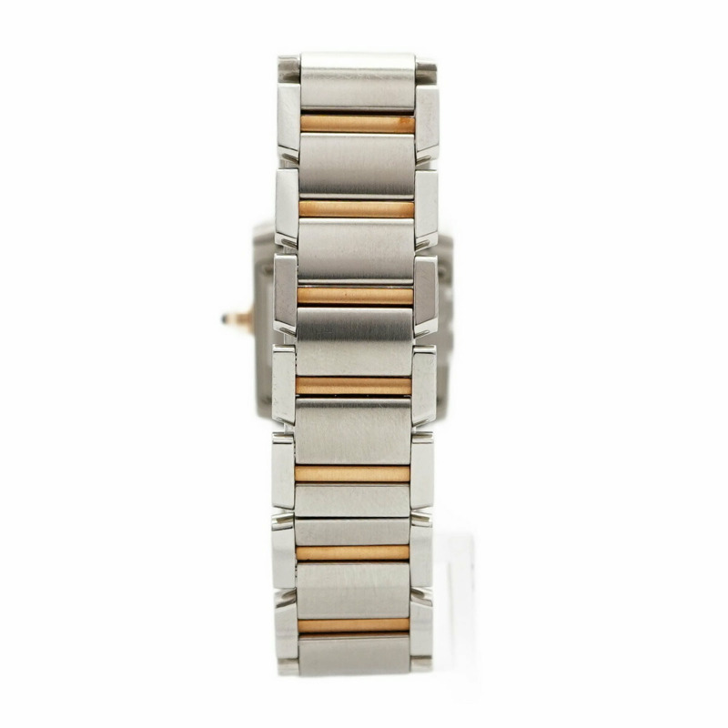 卡地亞 Tank Française SM WE110004 銀色錶盤小姐腕錶-8